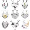 2/3pcs Mother Daughter Necklaces for Women Girls Kawaii Mom Sisters Heart Shaped Pendant Chain Magnet Jewelry Mother's Day Gift