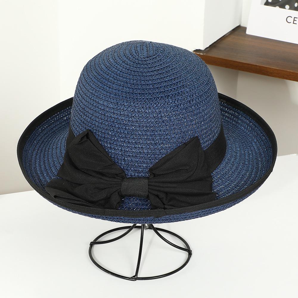 Dames Stro Zonnehoed met Brede Rand - Opvouwbare Strand- & Vakantiehoed