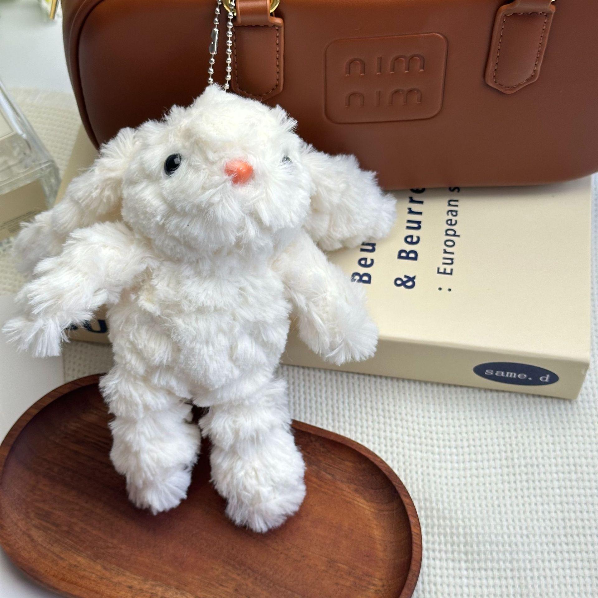 Cute Lop-Eared Bunny Rabbit Plush Doll Toy - Soothing Cloth Pendant for Children 17 cm