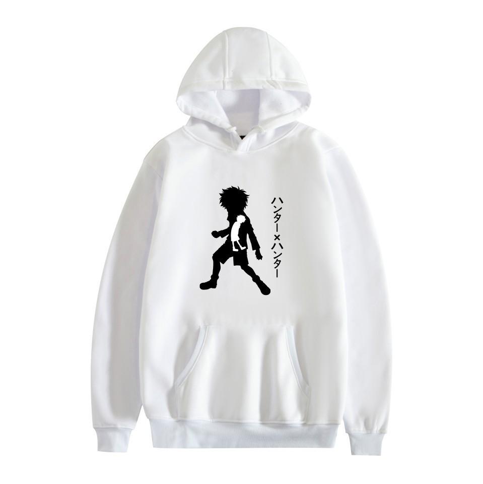 Anime Letter Print Hooded Autumn And Winter Sweater