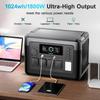 OUKITEL P1000E PLUS Přenosná napájecí stanice 1024Wh LiFePO4, Solární generátor se 4x 1800W AC výstupy, Funkce UPS 1400W, Ovládání přes aplikaci pro kempování