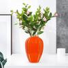 Ceramic Flower Vase Decors Desktop Holder Arrangements Glaze Decorative Storage Jar for