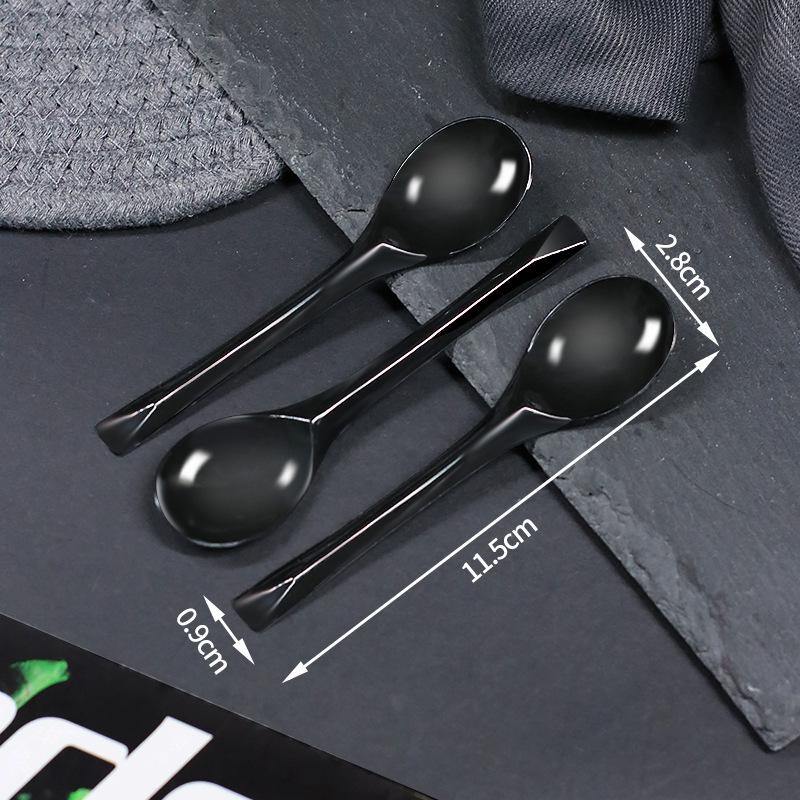 Individually Packaged Transparent Disposable Tasting Spoons for Ice Cream, Yogurt, and Pudding