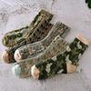 Socks Embroidery Girls Jacquard Socks College Style Hosiery Korean Style Socks Middle Tube Hosiery