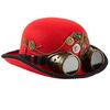 Steampunk Hat Victorian Theme Costume Headwear with Detachable Goggles For Cosplay Event Festival Dressingup Props
