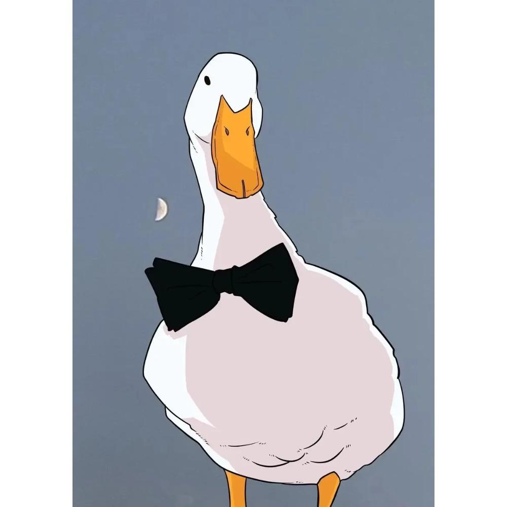 Canvas Painting Funny Memes Duck Posters and Prints Modern Lovely Duck Wall Art Picture for Living Room Home Bedroom Cafe Decor