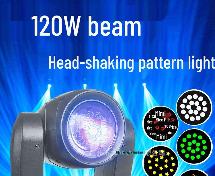 100W Stage Beam Light: DMX Moving Head with Rotating Patterns and Color Effects for KTV Atmosphere