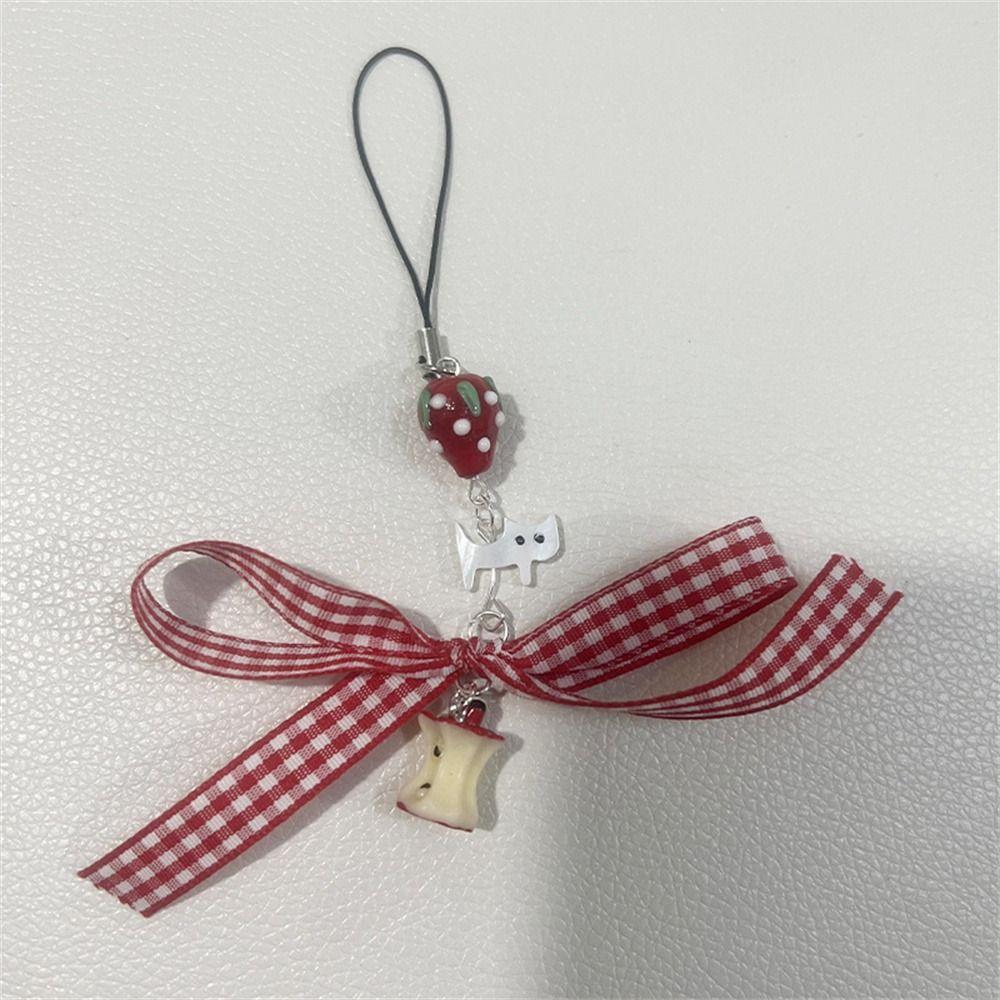 Sparkling Y2K Phone Charms Knotbow Phone Chain Beaded Phone Lanyard  Jewelry Gifts