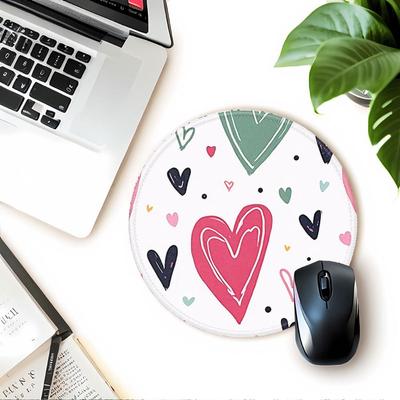 Anti Slip 1pc Mouse Pad Keyboard Mouse Pad Office Pad Desk Accessories Game Console Pad Computer Laptop Pad Love Heart Leopard