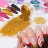 24pcs Sparkly Holographic Fine Sugar Nail Powder Diamond Chrome Pigment Dust For Gel Polish Glitter