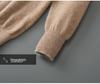 Men's Half-High Collar Wool Sweater - Thin, Warm Knitwear for Autumn/Winter