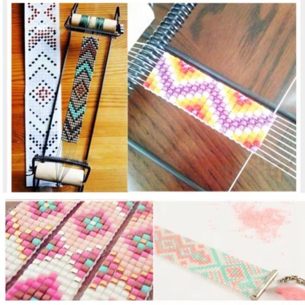 Wood Handle Bead Weaving Loom Sturdy Lightweight Weaving Beading Loom Handmade Beads Knitter Beading Loom Machine