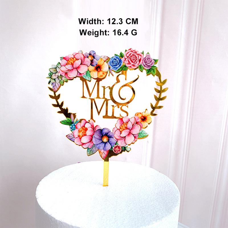 Acrylic Cake Topper Decoration for Birthday Wedding Party Photo Prop