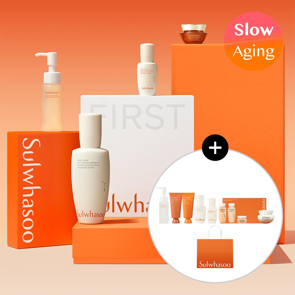 Sulwhasoo Yun Jo Essence 6th Generation 90ml 4-Piece Set with Cleansing Foam 50ml and Nutrition Cream 5ml