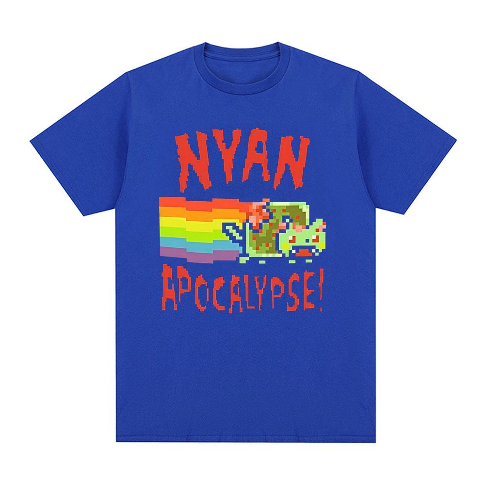 Nyan Rainbow Cat Funny Meme Tshirt Unisex Women Clothing Fashion Casual Tshirts Kawaii Harajuku Short Sleeves T Shirts Streetwear