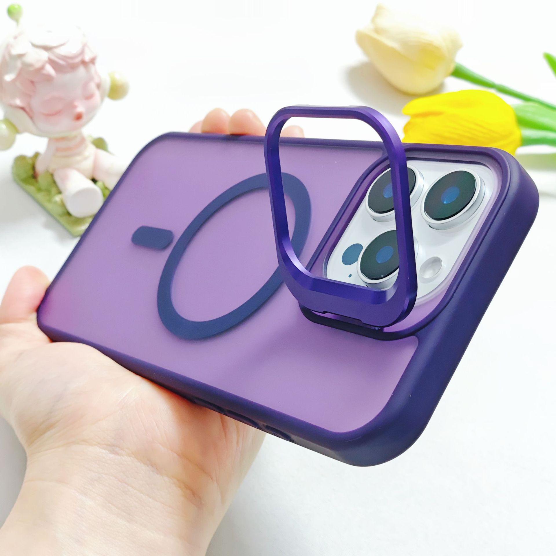 

Apple 17 Pro Max Leather-Feel Magnetic Case: Metal Lens Stand, Drop-Proof Protection for iPhone 16. 15 Pro