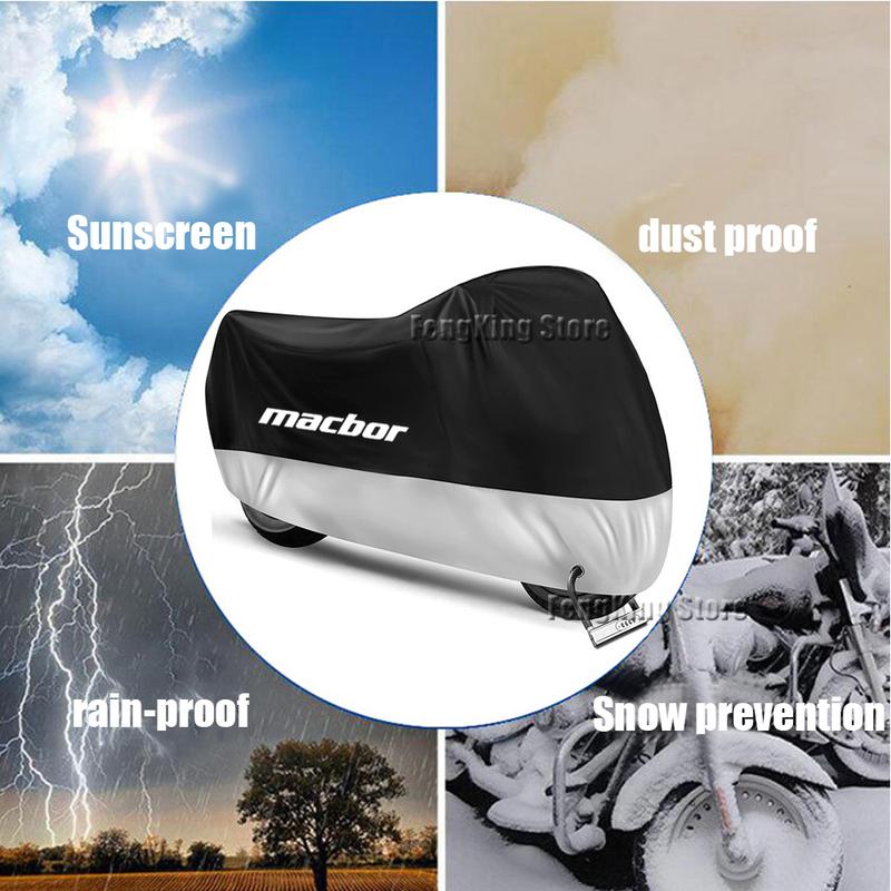 Für Macbor Montana XR5 Motorradabdeckung Wasserdicht Outdoor Motorrad Regen Staubdicht Schnee Sonne UV-Schutz