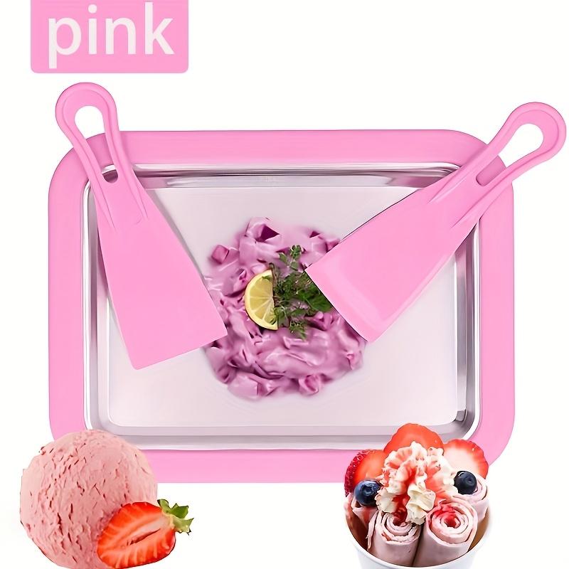 Stainless Steel Manual Ice Cream Maker - Square, Double Spatula, Hand Wash, No Power/battery Required - Ideal for Making Frozen Yogurt, Fruit, Milk