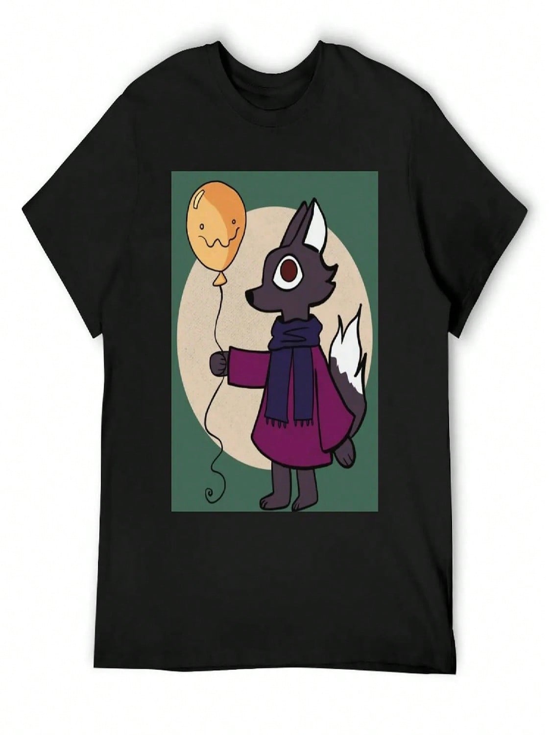 A Wolf And His Balloon T-Shirt Aesthetic Clothing Vintage Quick-Drying Sweat Shirts, unisex S разноцветный