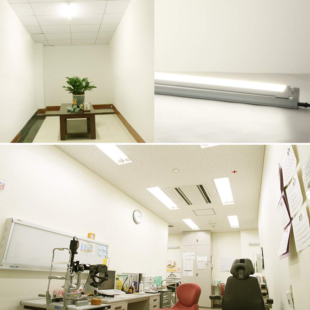 40W LED Fluorescent Light Bulbs, Straight Tube, Daylight White, Natural Light, 120cm, Ceiling Light, High Brightness, 2300LM, G13 Base, Glow Type, No