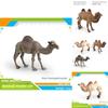 Animal Wildlife Pvc Model Single Hump Camel Decorative Toy For Kids Educational Gift