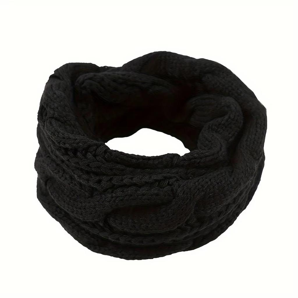 Herbst und Winter Verdickung Einfarbige Plüsch Strickwaren Krapfen Schal Outdoor Wärme Kabelloser Ring Schal