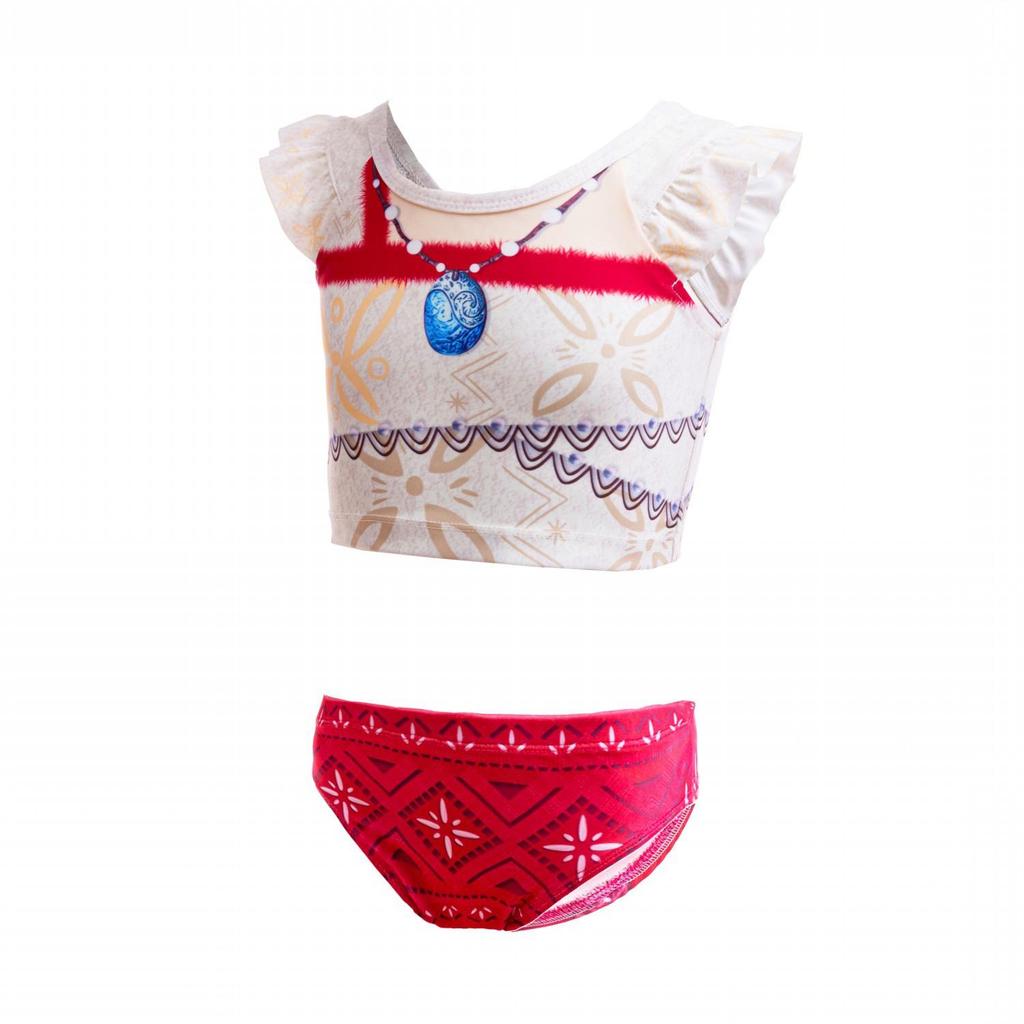 Summer 2025 New Princess Girls Swimsuits Vacation Children's Swimwear Holiday Party Kids Beach Bikini Two-piece Swimsuit