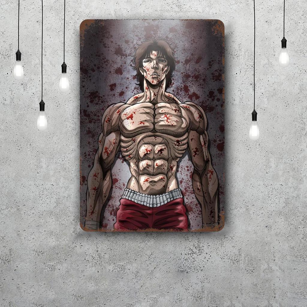 baki hanma Metal Signs wall decor Vintage Tin Signs Captain Metal Poster Decor for Bar Pub Club Wall Decoration