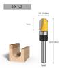 3-Piece Patterned Round Bottom Bakelite Router Bit Set for Woodworking Engraving and Keyhole Cutting