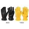 Sheepskin Leather Working Protective Gloves Yellow Black Outdoor Sport Gloves  Unisex