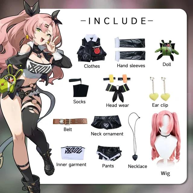 

Николь Демара Косплей Костюм игра Zenless Zone Zéro Николь Косплей Костюм Collab Perruque ансамбль Complete Unime Carnaval Аниме Хэллоуин S