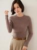 Women's Soft Wool Knit Pullover - Slim Fit Base Layer for Autumn/Winter.