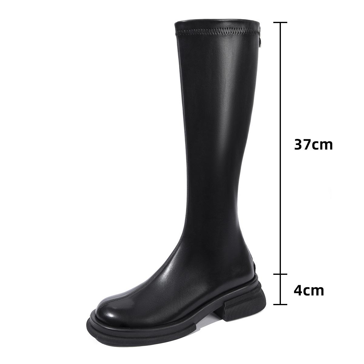 

Зимние мягкие кожаные женские сапоги до колена, модные рыцарские длинные сапоги, дизайнерские сапоги на квадратном каблуке Botas De Mujer 40