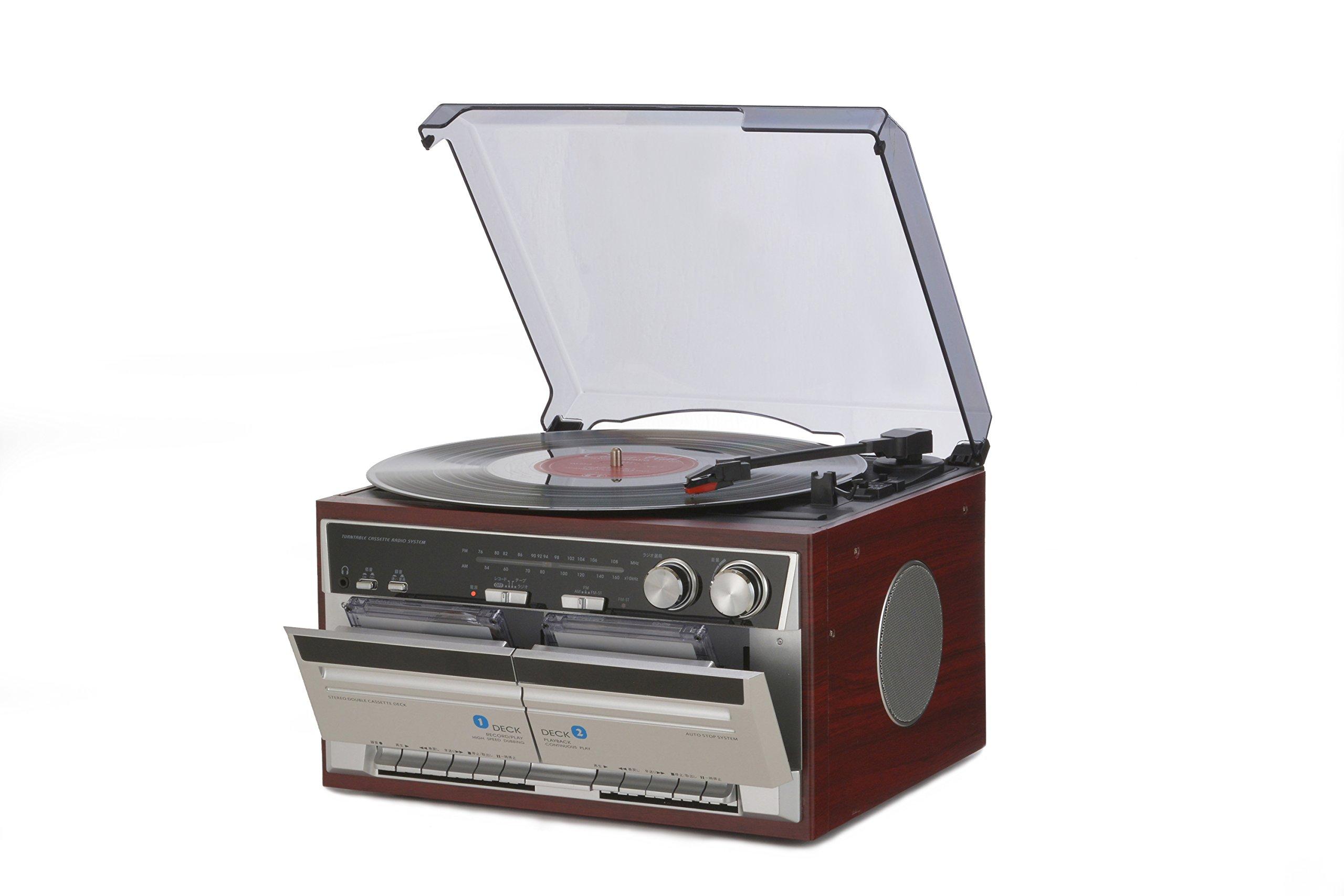 

Everient Woodgrain W Cassette Record Player TT-386W