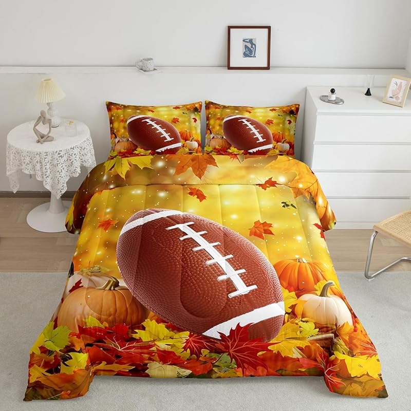 Høst Gresskar Landlig Gårdshus Lønneblad Solsikke Dynesett Thanksgiving Kalkun Gutt Jente Voksen Romdekorasjon