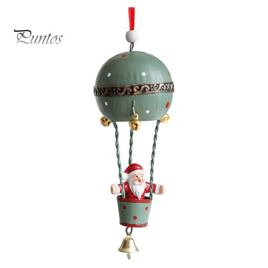 

Рождественский кулон, железный воздушный шар, украшение с колокольчиком, фигурка Санта-Клауса, подвесные украшения в виде воздушного шара для рождественской елки, стола, камина зелёный