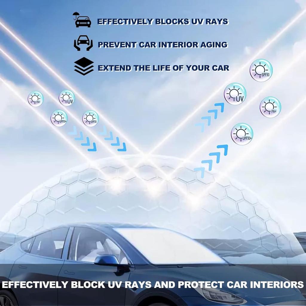 Car Window Sun Shade Front Windshield Compatible with Toyota Tundra New 2025 2024 2023 2022 2021-2007 Custom Fit Limited SR5 Platinum TRD Pro Pickup