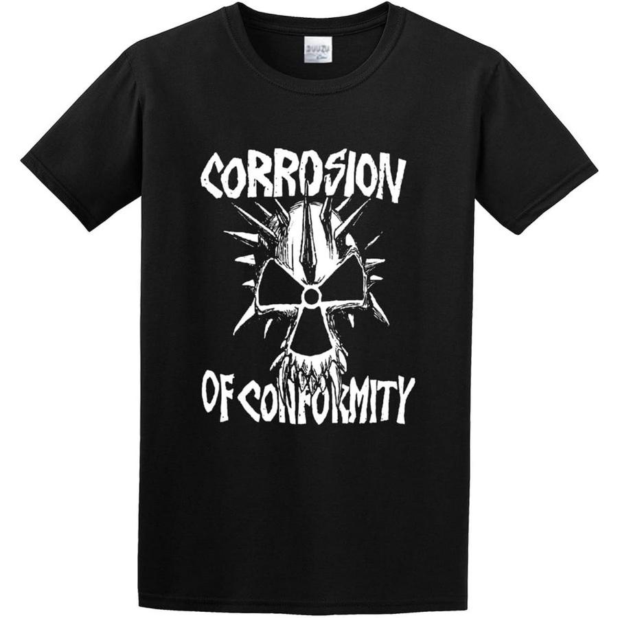 FISH SKIN Corrosion of Conformity Punk Sludge Stoner Metal Band Graphic Top Printed Mens T Shirt Black S