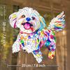 Colorful 2D Acrylic Maltese Poodle Sun Catcher Chihuahua Theme Window Decor Light Catcher Garden Family Sausage Dog Lover Gift