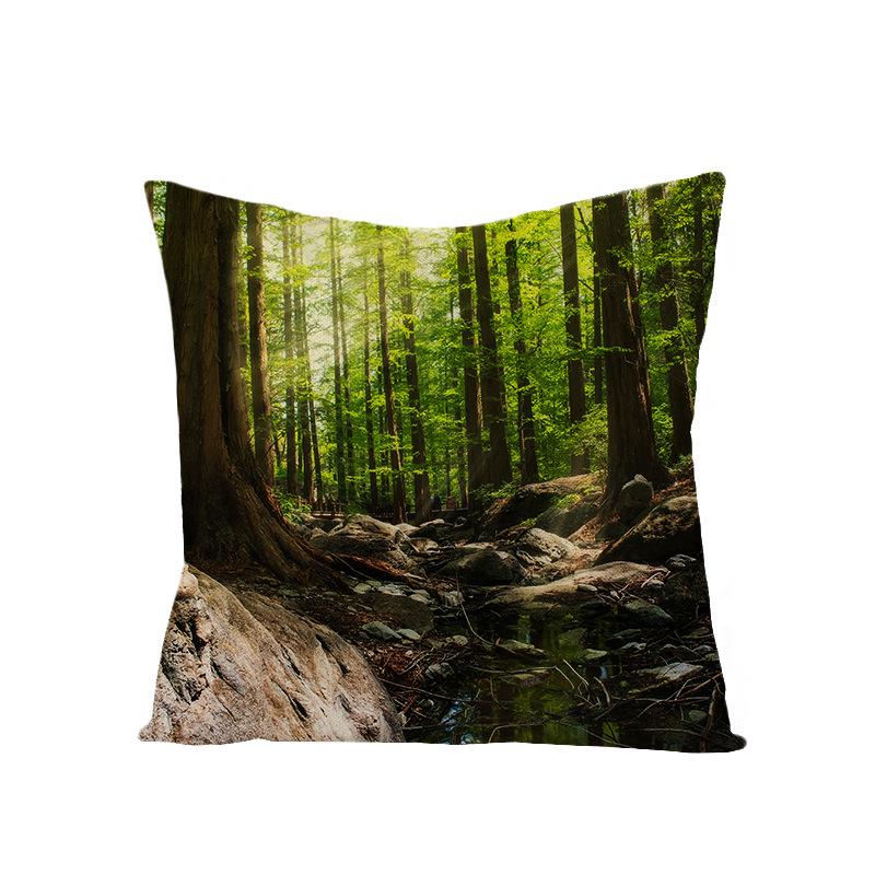 Zuhause Tropische Pflanze Grüne Blätter Polyester Kissenbezug Zuhause Nordischer Ins Stil Kissen Lendenkissenbezug