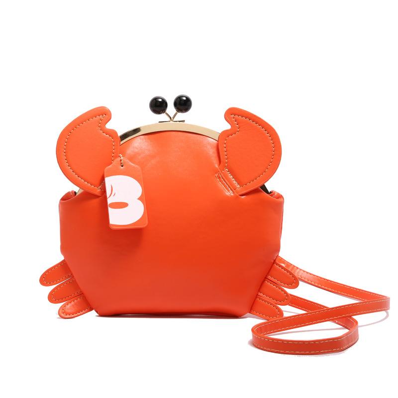 Personalized and creative small bag 2025 new Japanese cartoon small crab shoulder bag women's versatile messenger shell bag