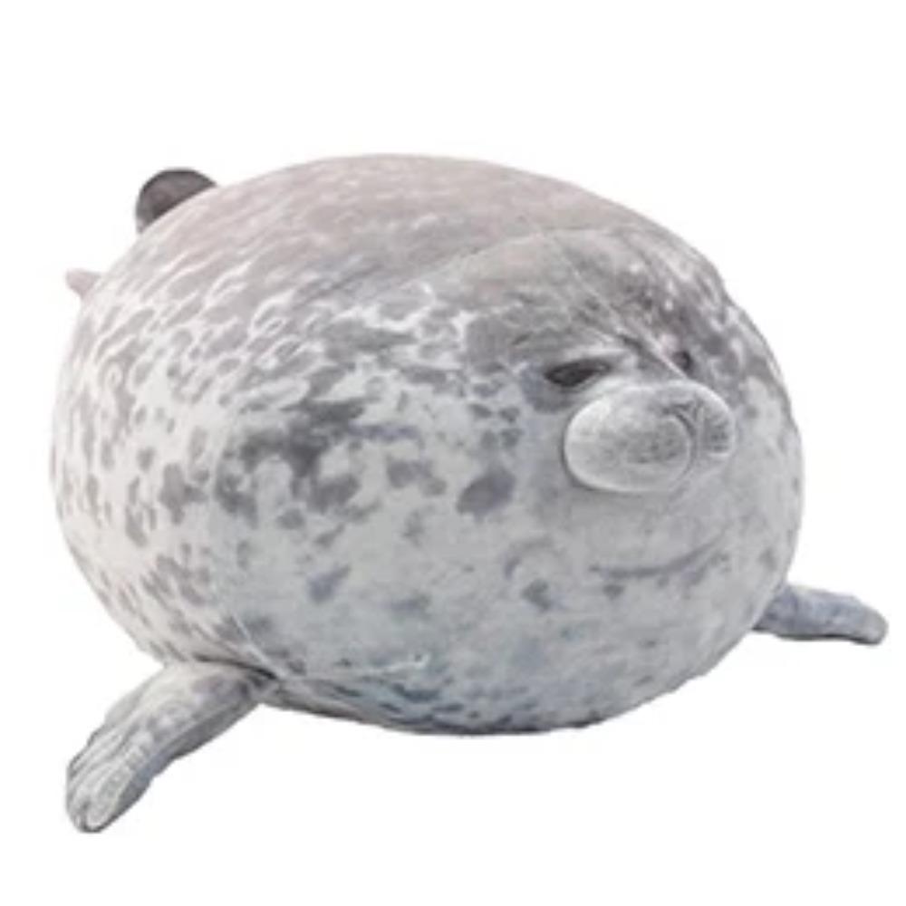 

30~80см Мягкий плюшевый пухлый морской котик, набивная кукла водного животного, утешительный подарок на день рождения, белый серый About 28cm серый
