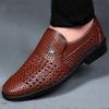 Summer leather hole leather shoes comfortable daily breathable British business casual shoes