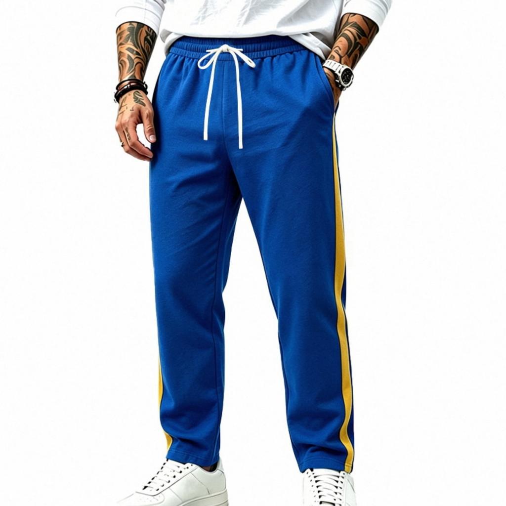 Men's Loose Fit Straight Leg Joggers with Color for Athletic and Casual Wear