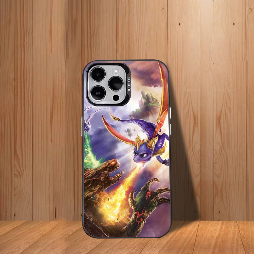 

Cute D-Dragon Spyro Phone Case For iPhone 17,16,15,14,13,12,11,Mini,Pro,SE,MAX White Matte Shockproof Cover iPhone12PRO