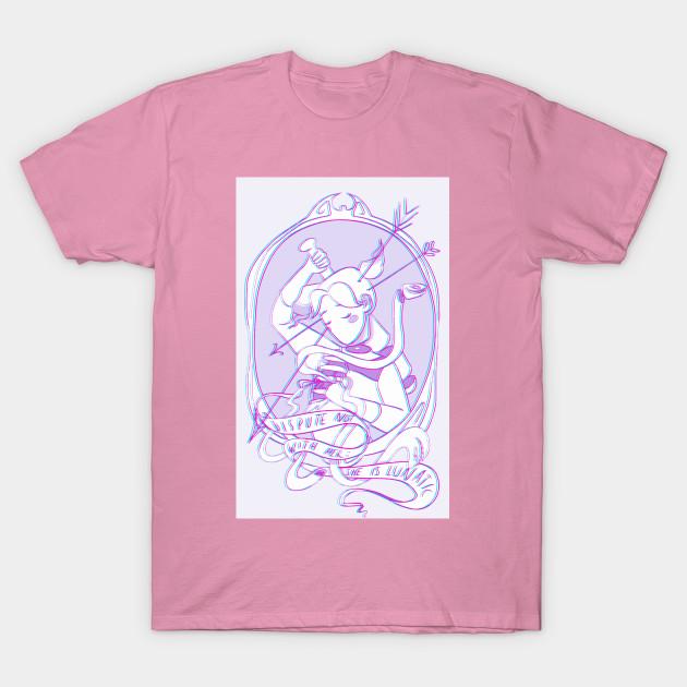 T Shirt Women Dispute Not With Her She Is Lunatic Harajuku Print Kawaii Tshirt Summer Short Sleeve Female T-Shirt Top Tee