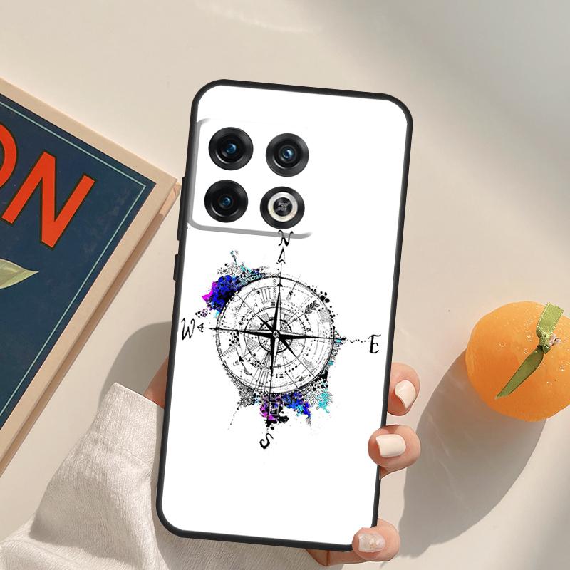 World Map Compass Nautical Case For OnePlus Nord 5 CE 2 3 4 Lite N20 N30 OnePlus 15 13 12 11 13T 10T 10R 12R 13R Cover