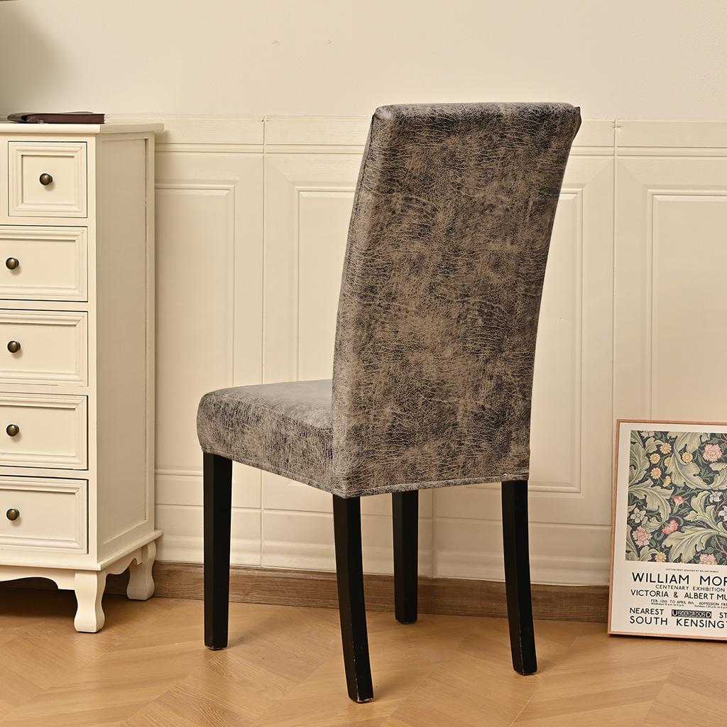 1PC New Velvet Fabric Chair Cover Super Soft Chair Covers For Dining Room Luxurious Office Seat Cases Stretch For Banquet Home D