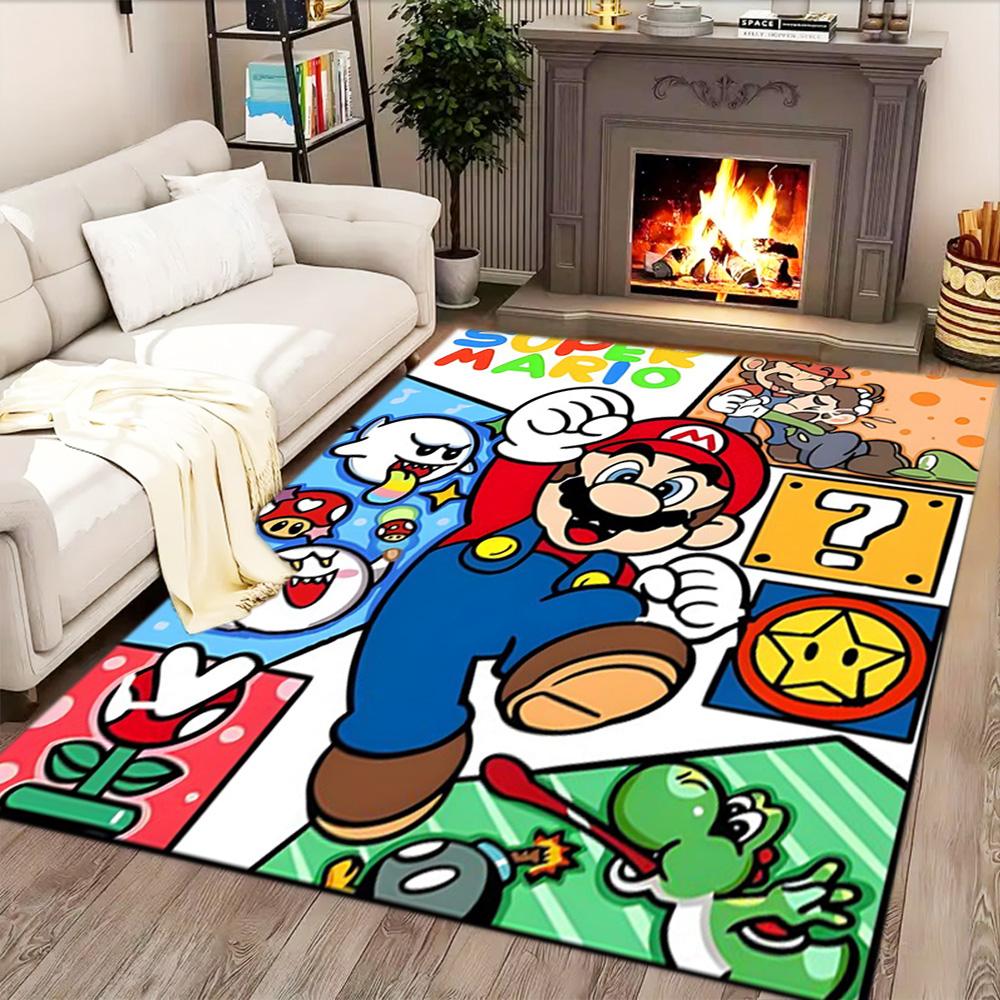 Super Mario Adventure for Living Room rug, Bedroom, Study Room, Hallway Decoration, Perfect for Home Decoration or Holiday Gifts