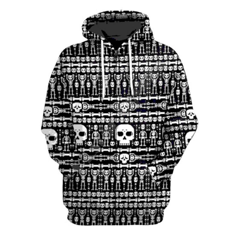 Spring and Autumn Men's Long Sleeve Hoodie Creative 3D Digital Print Zipper Cardigan Top Sweater